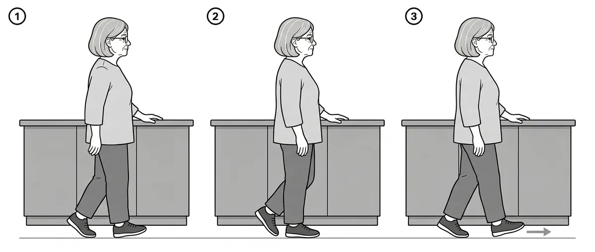 5. Forward Tai Chi Walk: three-step drawing